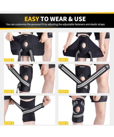 Buy CAMBIVO Knee Brace for Pain Relief | Adjustable Compression Support for Men & Women | Side Stabilizers for Gym & Running - Buy Online on GoSupps.com