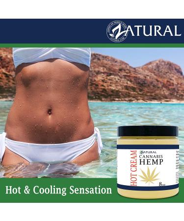 Zatural Hemp Hot Cream with Essential Oil Blend - 8oz Pump - Buy Online on GoSupps.com