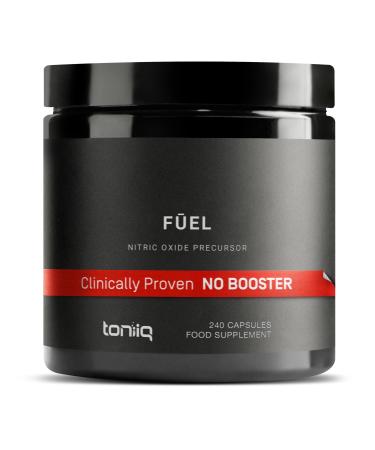 Fuel by Toniiq - 3 000mg Nitric Oxide Supplement - 99% Purified L-Arginine and L-Citrulline - Beet Root - Clinically Proven Velox Blend - Nitric Oxide Booster for Men - 240 Capsules