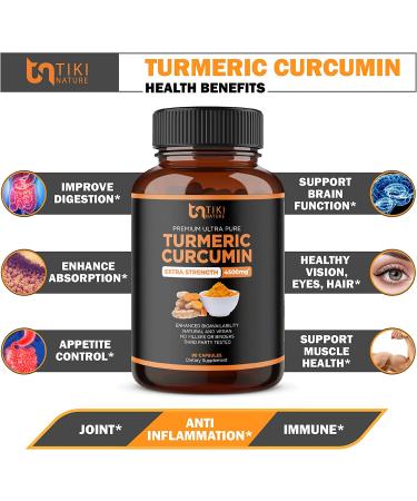 Turmeric Curcumin 5-in-1 4500mg - 3 Months Supply, Joint Pain Relief & Anti Inflammatory Supplement - Buy Online on GoSupps.com