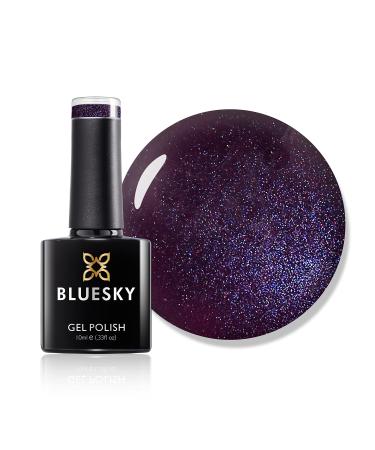 Bluesky Gel Nail Polish Rock Royalty 80524 Dark Glitter Purple Wine Long Lasting Chip Resistant 10 ml (Requires Drying Under UV LED Lamp)