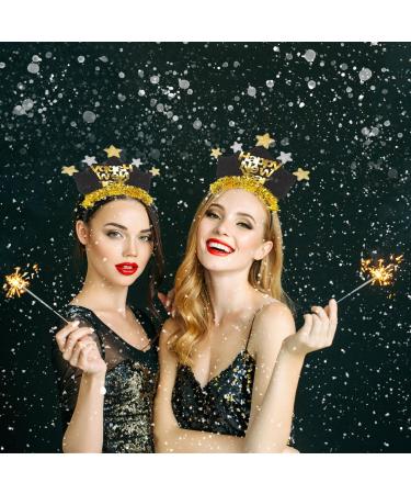 Makenlug Happy New Year Headband 2024 New Year Eve Party Star Crown Headband for Kids Adults New Year Costume Holiday Party Favors Photo Props Gifts - Buy Online on GoSupps.com