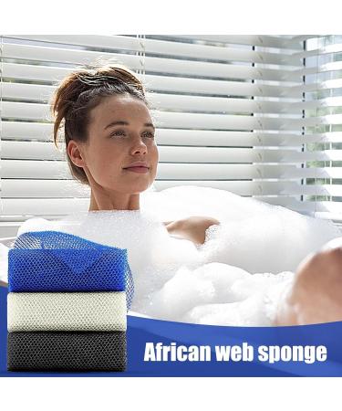 African Body Scrubber Nylon Shower Body Scrubbers Sponge African Exfoliate Net Sponge Highly Elastic Net Wash Cloth Sponge Skin Wash Net Towel for Skin Men Women Cleansing - Buy Online on GoSupps.com