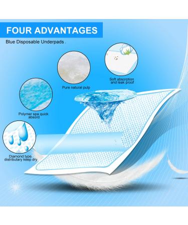 100 Count Baby Disposable Changing Pad | Thicken & High Absorbency | Breathable Waterproof Underpad 13X18 inch | Soft Non-Woven Fabric | Incontinence Pad - Extra Thick - Buy Online on GoSupps.com