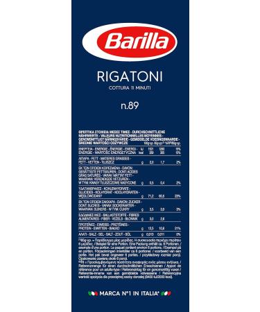Buy Barilla Pasta Rigatoni n. 89 - 10 Pack (10x500g) - Premium Italian Pasta for International Shipping - Buy Online on GoSupps.com