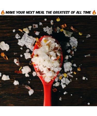 Chilli Infused British Sea Salt Flakes - 100g Jar. Spice up your meals with the zing of chilli in this premium English sea salt. Handcrafted Chilli Salt. - Buy Online on GoSupps.com