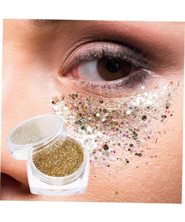 TOVINANNA 2pcs Loose Pigment Eyeshadow Eye Shadow Glitter Eyeshadow Make up Highlighter 1 count (Pack of 1) Golden - Buy Online on GoSupps.com