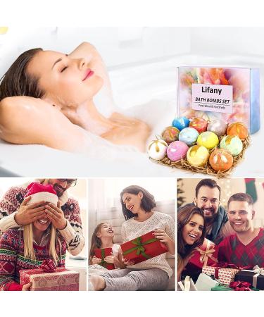 Lifany Bath Bomb Gift Set - 12PCs for Bubble & Spa Bath - Perfect Gift for Birthday, Valentines, Mothers Day & Christmas - Buy Online on GoSupps.com