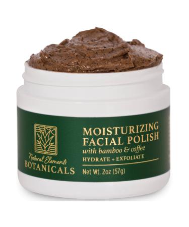 Gentle Exfoliating Face Scrub with Aloe Vera, Bamboo, and Coffee | Moisturizing Facial and Body Polish for All Skin Types | Luxurious Spa Quality Skincare by Natural Elements Botanicals