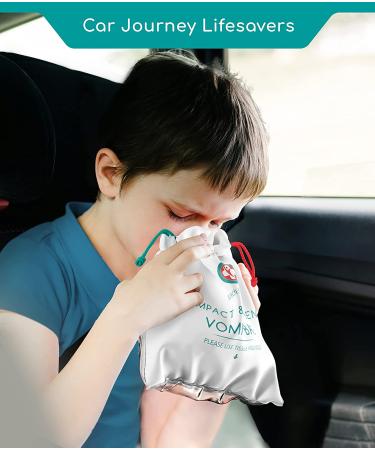 Medi Grade Absorbent Sick Bags - Pack of 22 Leakproof Travel Vomit Bags for Car, Boat, Plane - Odor-Free, Sealable, Turns Vomit to Gel - Holds Up to 1L - Buy Online on GoSupps.com