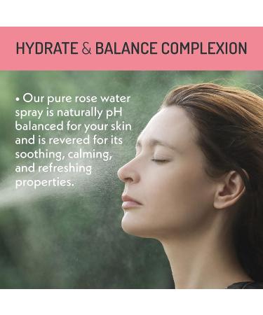 Eve Hansen Organic Rose Water Spray 8 oz | Moroccan Rosewater Face Toner and Makeup Setting Spray | Soothing Face Mist for Eye Puffiness, Dark Circles, and Redness - Buy Online on GoSupps.com