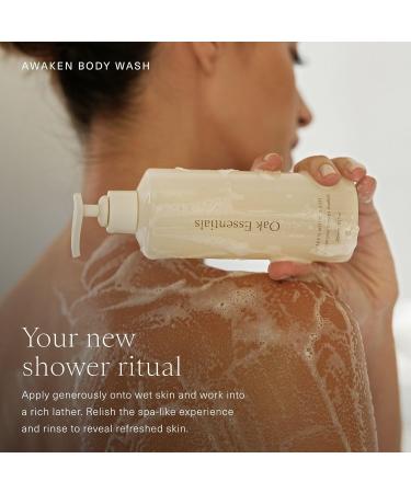 Oak Essentials Awaken Body Wash | Hydrating Shower Gel with Lavender Oil Cedarwood Oil & Rice Bran Extract 10.1 Fl Oz 10.1 Fl Oz (Pack of 1) - Buy Online on GoSupps.com