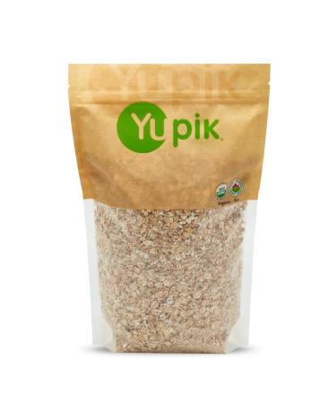 Yupik Organic Barley Flakes 1 kg Non-GMO Vegan Kosher Steamed Rolled & Lightly Roasted Whole Barley Grains Source of Fiber & Iron Alternative to Oats Ideal for Cooking & Baking 1 kg (Pack of 1)