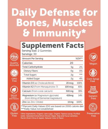 Lunakai USA Made Calcium Magnesium Zinc + Iron Gummies Bundle Naturally Flavored Non-GMO 60ct Each - Buy Online on GoSupps.com