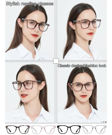 AEZUNI Oversize Square Reading Glasses for Women - Trendy Large Readers (Demi 1.0 - 3.5) - Stylish Oversized Prescription Eyewear International Shipping Available - Buy Online on GoSupps.com