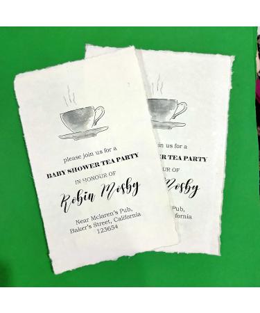 E-Tailor Handmade Cotton Deckle Edge Paper Sheets 130GSM Ivory White 5x7 - Pack of 20 - Buy Online on GoSupps.com