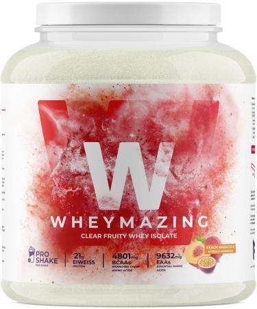 Wheymazing Clear Whey Isolate 1kg Peach Maracuja - Lactose-Free Refreshing Fruity Protein Shake - 1000g Can NF24 - Buy Online on GoSupps.com