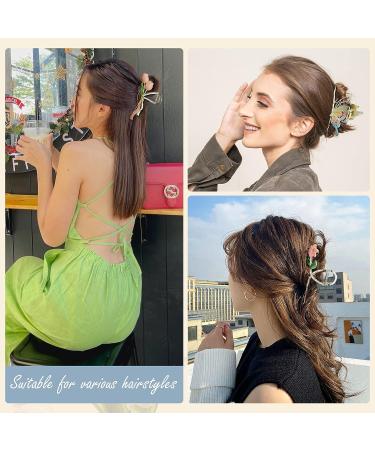 WHAVEL 6 Pcs Butterfly Flower Claw Clip Cute & Strong Metal Hair Clips for Women - Buy Online on GoSupps.com