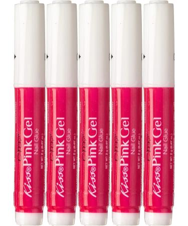 Kiss Pink Gel Nail Glue 0.07 Ounce (Pack of 5) Nail Glue - Buy Online on GoSupps.com
