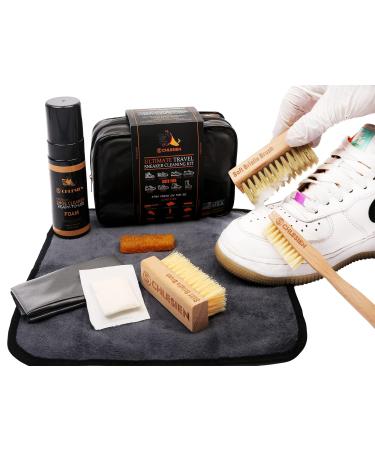 12PC Ultimate Travel Sneaker Cleaner Kit- Best Travel Gift Set | Shoe Cleaning Kit for White Sneaker | Nubuck and Suede Shoe Cleaner Kit with Rubber Eraser and Suede Brush for All Types of Shoes.