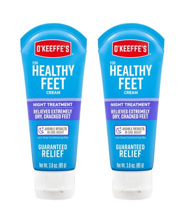 O'Keeffe's Healthy Feet Night Treatment Foot Cream, 3 Ounce Tube, (Pack of 2) 2 Pack