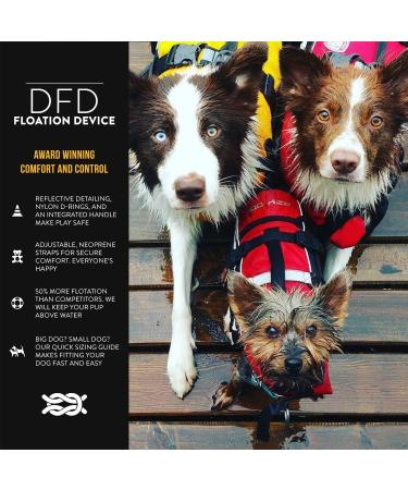 EzyDog Premium DFD - Adjustable Dog Life Jacket with Reflective Trim - Red Large - Buy Online on GoSupps.com