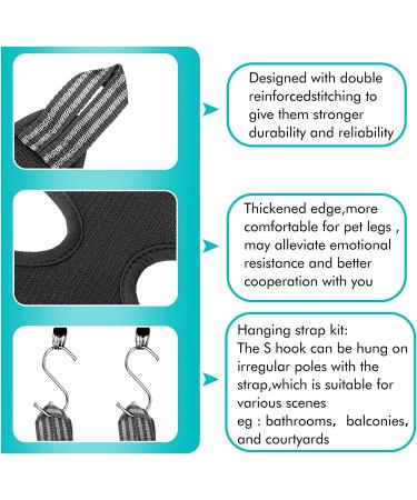 Ferraycle 14-in-1 Pet Grooming Hammock Harness for Dogs & Cats - Nail Trimming Sling with Clippers, File, Comb | Large Size Restraint Bag in Blue & Black - Buy Online on GoSupps.com