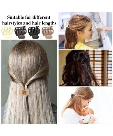 Kaund 8 PCS 1.6 Inch Non-slip Matte Hair Clips for Thin Hair - Medium Size Double Row Teeth Jaw Clips for Women - Neutral Colors - C01-8 Pack - Buy Online on GoSupps.com