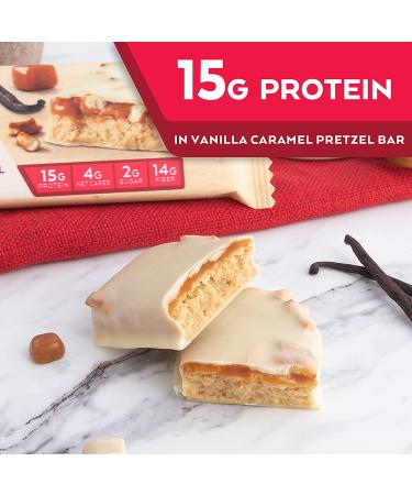 Atkins Vanilla Caramel Pretzel Protein Meal Bar - Keto Friendly - 5 Count - Buy Online on GoSupps.com