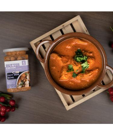 Alcoeats Butter Chicken Simmer Sauce: Vegetarian, Preservative & Gluten Free | Authentic Indian 15-Min Meal Prep | 1 Jar, 4 Servings - Buy Online on GoSupps.com