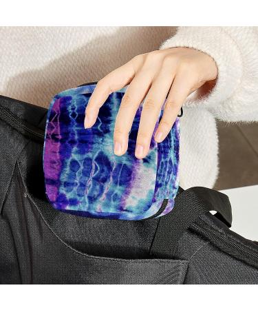 Purple Blue Tie Dye Menstrual Storage Bag - Feminine Period Kit for Women/Girls - Menstrual Cup & Tampon Pouch - Color 8 - Buy Online on GoSupps.com