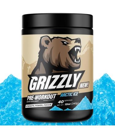 GRIZZLY PRE-WORKOUT ARCTIC ICE Strength Power Focus Caffeine Citrulline Beta-Alanine Arctic Ice 340 g (Pack of 1) - Buy Online on GoSupps.com
