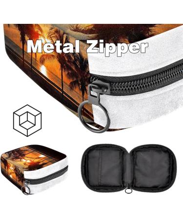 Period Pad Storage Bag | Sanitary Napkin & Tampon Holder | Beach Sunset Scenery Design - Buy Online on GoSupps.com