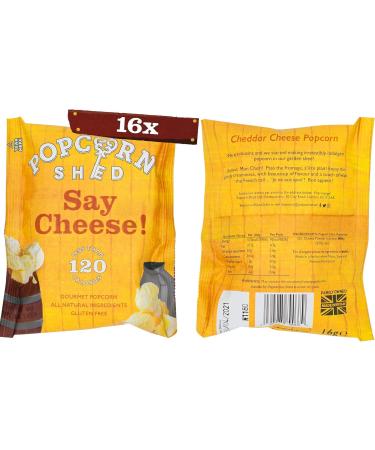 Popcorn Shed Say Cheese! Pack de 16 x 16g Snack Packs Popcorn au Fromage Gourmet - Buy Online on GoSupps.com