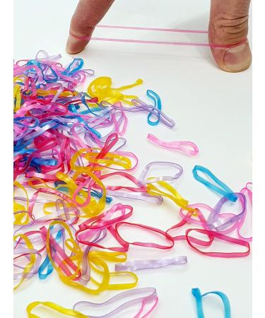 350 Pcs Transparent Rubber Bands for Hair - Multi-Colored Elastic Hair Ties & Bands - Ideal for All Hair Types - International Shipping Available - Buy Online on GoSupps.com