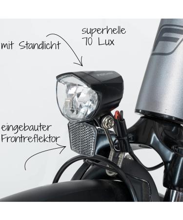 Fischer Bicycle Dynamo LED Headlight 70 Lux | Premium LED Bike Light with Parking and Twilight Function for Safe Cycling - Buy Online on GoSupps.com