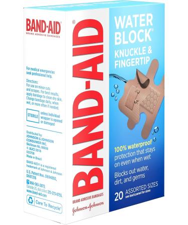 Buy Band-Aid Water Block Waterproof Adhesive Bandages - 20 ct Fingertip & Knuckle (Pack of 6) | Fast International Shipping - Buy Online on GoSupps.com