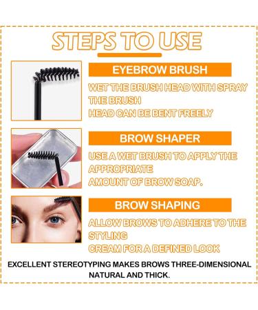 2Pcs Eyebrow Soap Kit 4D Brows Styling Soap Waterproof Long Lasting Eyebrow Shaping Soap Setting Gel Transparent Eyebrow Makeup Pomade Wax & Daily Brows Gel for Perfect Eyebrows - Buy Online on GoSupps.com