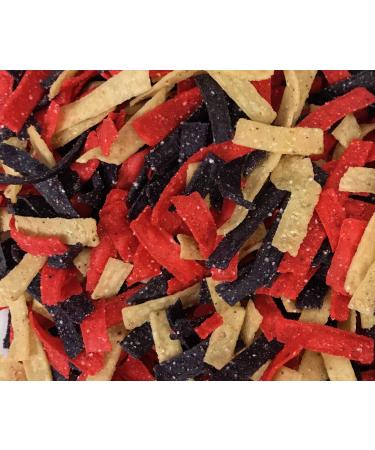 Habanerofire Gourmet Tri Color Tortilla Strips. Crispy Toppings for Southwest Salad and Snacking. Two 16 Ounce Stay Fresh Bag Packs