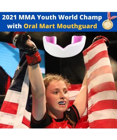 Oral Mart Sports Youth Mouth Guard for Kids (USA Flag & 3 Fangs & 15 Best Colors) | Youth Mouthguard (BPA Free) Football  MMA  Karate  Flag Football  Rugby  Boxing  BJJ  Hockey (/w Vented Case) (Youth  Strapless) Youth (Age 12 & Below) Pinky Lady - Buy Online on GoSupps.com