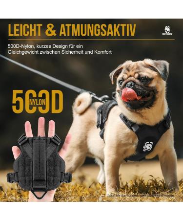 Oneigris Dog Harness & Leash Set | Mini Trooper Puppy Dishes for Extra Small to Medium Dogs - Black XS - Buy Online on GoSupps.com