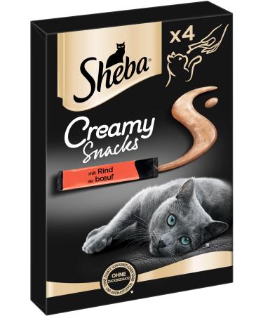 Sheba Creamy Snacks Creamy cat treats with beef Practical sticks for licking by hand 44 x 12g cat treats