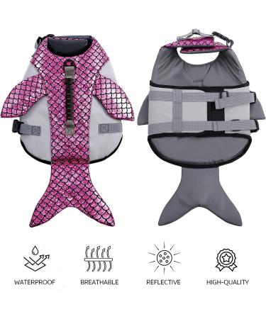 ASENKU Dog Life Jacket - Ripstop Safety Vest for Small to Large Dogs - Adjustable Pet Life Preserver in Pink - Buy Online on GoSupps.com