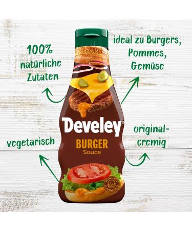 Buy Develey Burger Sauce 250ml - Creamy Original Sauce with Cucumber Pieces | International Shipping Available - Buy Online on GoSupps.com