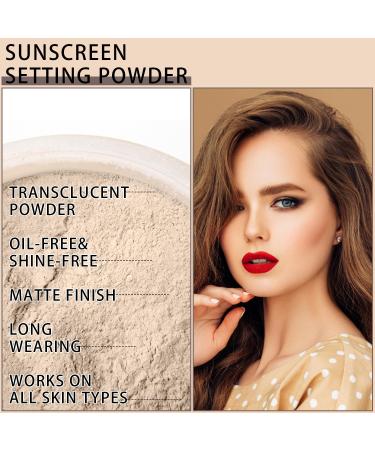 Mineral Sunscreen Setting Powder SPF 35 | Translucent Loose Powder for Oil Control | Lightweight Matte Finish | Perfect for All Skin Types - Buy Online on GoSupps.com