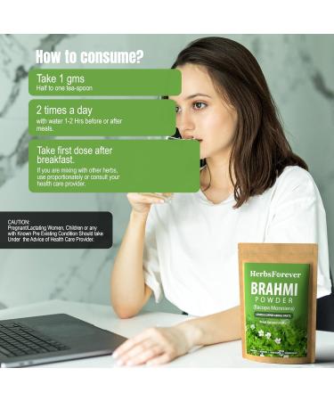 Herbsforever Brahmi Powder I 100% Pure Bacopa Monnieri I Natural Herbal Supplement Non-GMO Vegan Gluten-Free I Supports Wellness Premium Quality 230 GMS 230_GMS - Buy Online on GoSupps.com