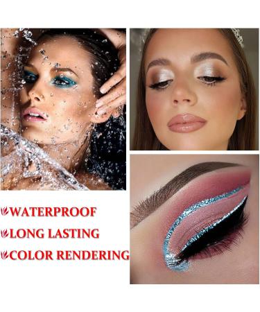1 Pcs Glitter Eyeliner Liquid eyeliner set Metallic Shimmer Colored Eyeliners Long Lasting Waterproof Glitter Eyeshadow Sparkling Eyeliner Makeup #08 8# - Buy Online on GoSupps.com