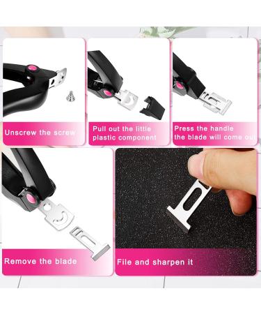 YATEICBC 2 Pieces Acrylic Nail Clippers Stainless Steel Nail Tip Cutter Gel False Nail Trimmer Fake Nail Clippers Adjustable Cuticle Edge Trimmer Nail Art Manicure Tool (Black) - Buy Online on GoSupps.com