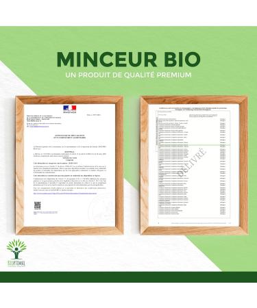 Organic Slimming Bioptimal - Food Supplement - Guarana Green Tea + Plants for Weight Loss - 4 Actions - Fat Burning Weight Loss - Digestion - Made in France - Ecocert Certified - 200 Capsules - Buy Online on GoSupps.com