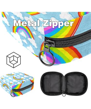 Portable Women's Binding Storage Bags for Menstrual Products | Rainbow Print | Ideal for Teen Girls & First Period Essentials - Buy Online on GoSupps.com
